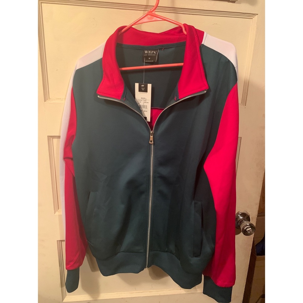 Colorblock zip up jacket